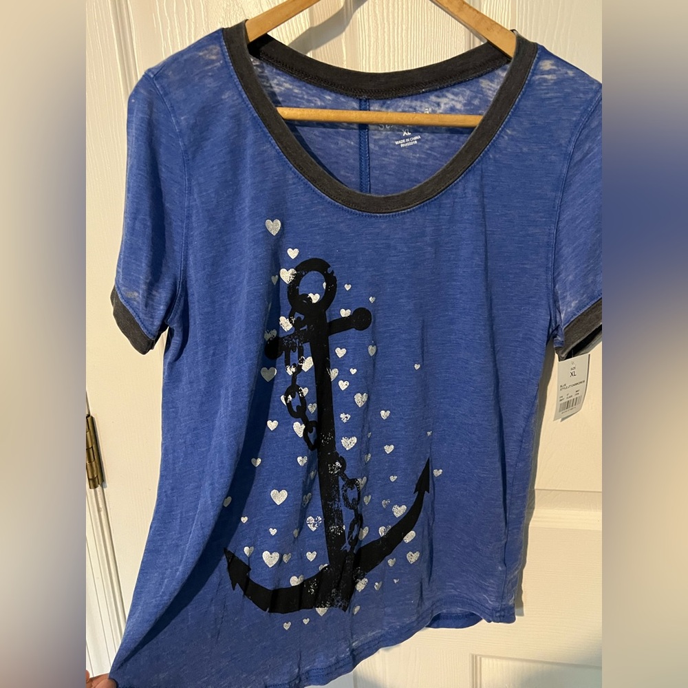 Stranded ladies tee
